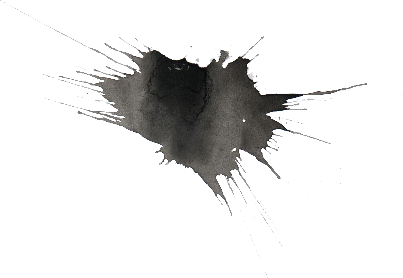 Png File Size - Black Watercolor Splatter Png (1024x707), Png Download