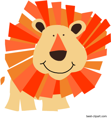 This Is A Really Cute Smiling Lion Clip Art Image That - Baby Shower (450x450), Png Download