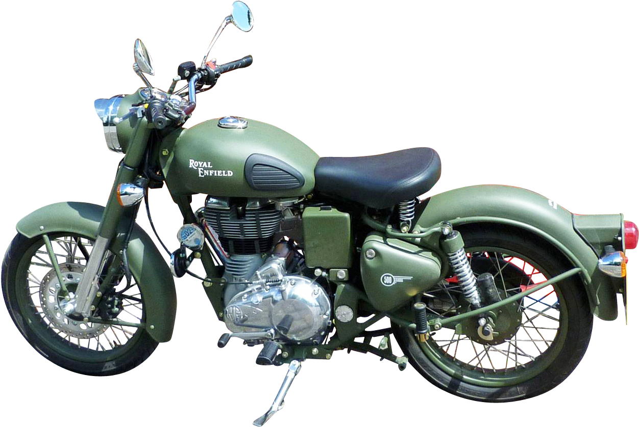 Graphic Royalty Free Download Enfield Classic Battle - Royal Enfield Bullet Png Hd (1304x922), Png Download