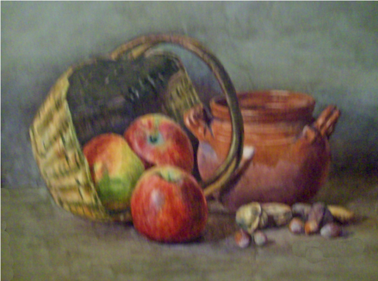 American School Watercolor Apples And Nuts C - Apple (1024x1024), Png Download