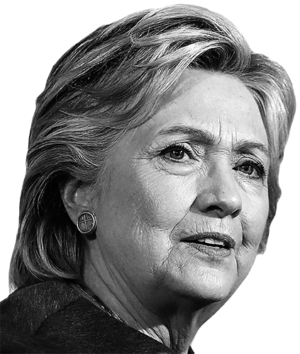 Hillary Clinton Photo - Black And White Donald Trump And Hillary Clinton (423x500), Png Download