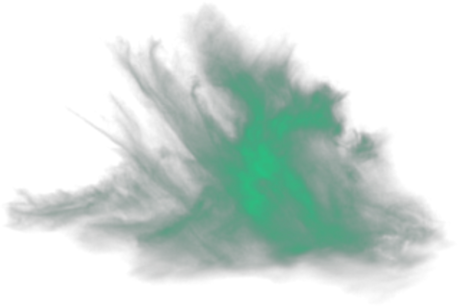 Ftestickers Fog Mist Green (1537x1024), Png Download