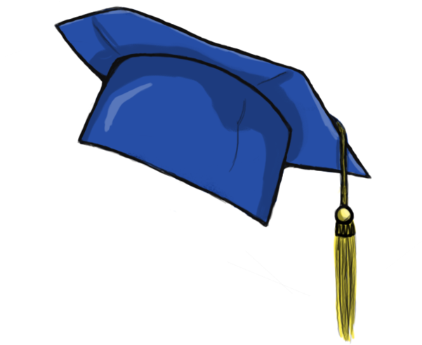 Graduation Cap Transparent Png - Blue Graduation Cap Png (600x521), Png Download
