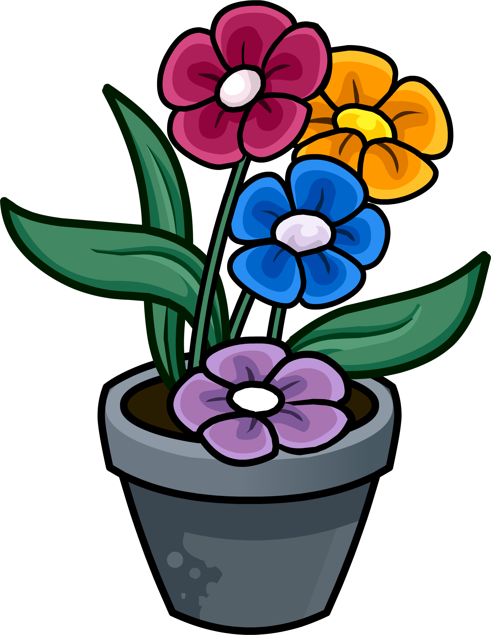 download-flowerpots-clipart-plant-pot-flower-pot-drawing-in-colour