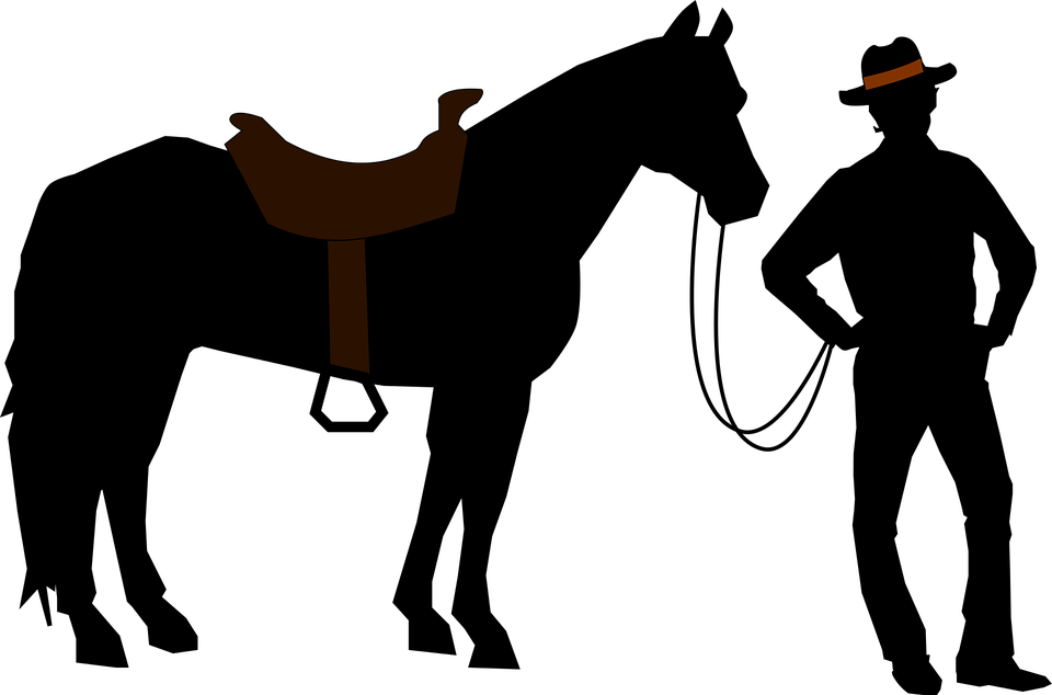 Cowboy Silhouette - Cowboy Png (960x634), Png Download