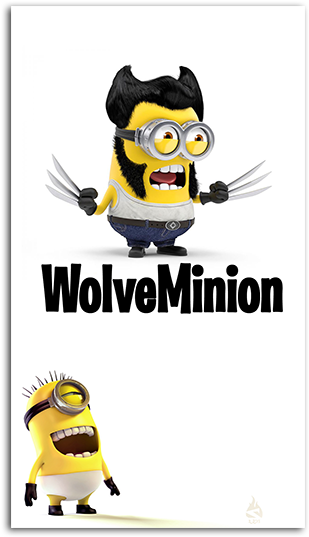 Wolverine Minion Mobile Wallpaper Big - Minion Hd (485x550), Png Download