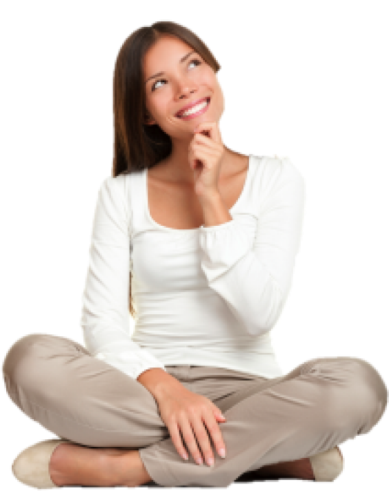 Thinking Woman Png Free Download - Woman Png (600x800), Png Download