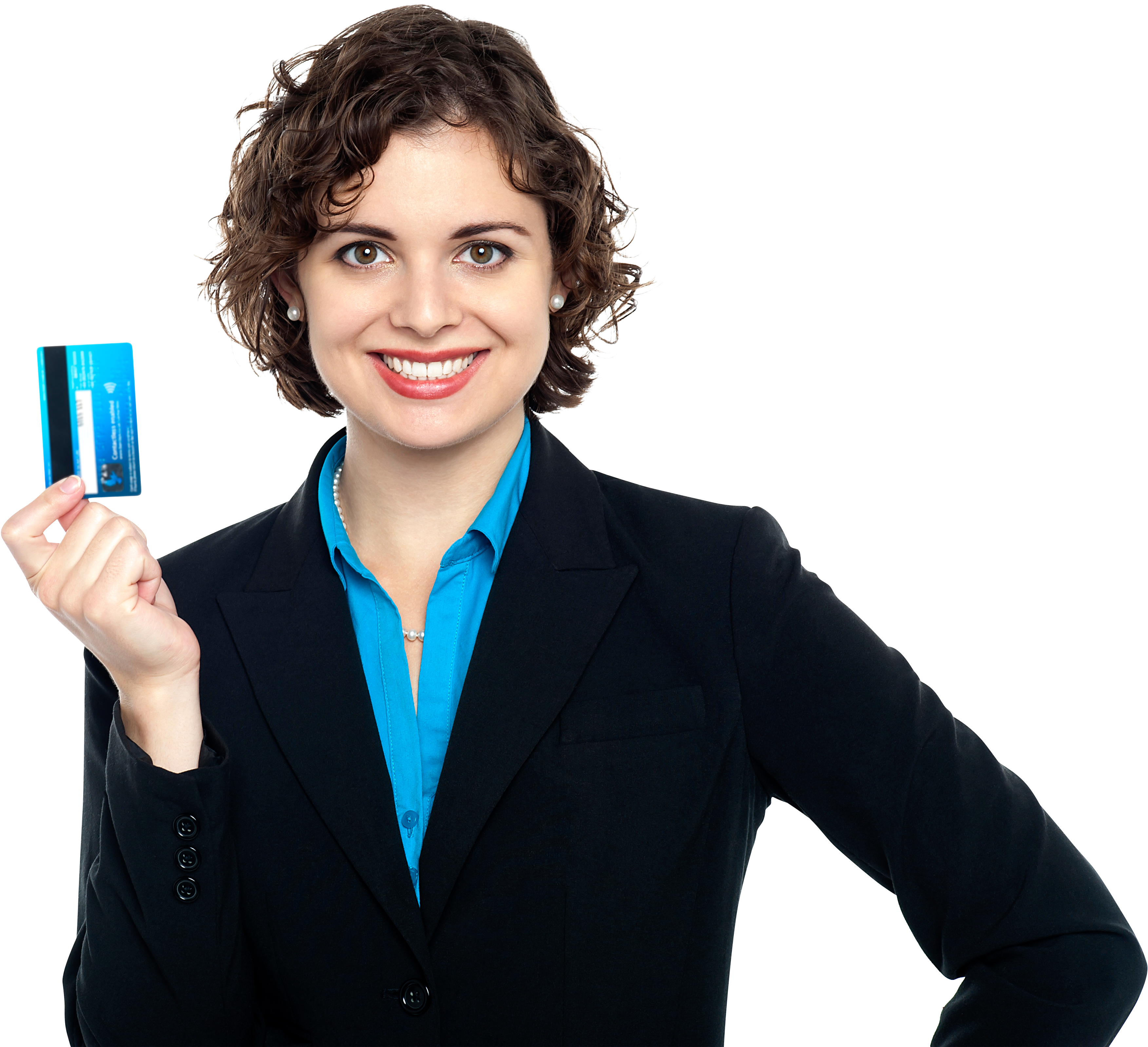 Women Holding Credit Card Png Image (4809x3200), Png Download