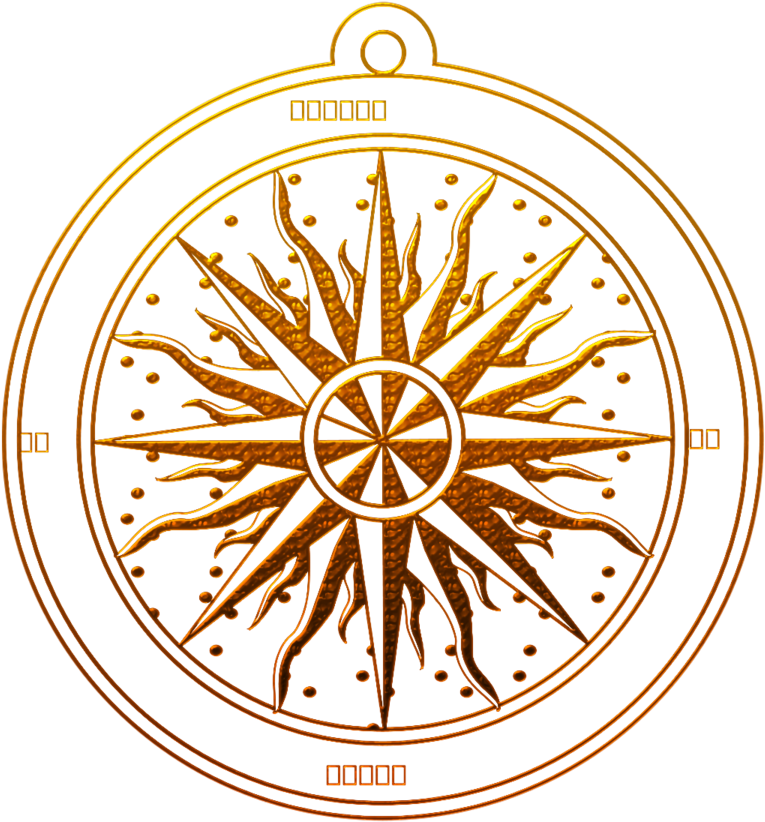 Bronzed Compass Rose By Prettywitchery On Clipart Library - Compass Rose Png (900x900), Png Download