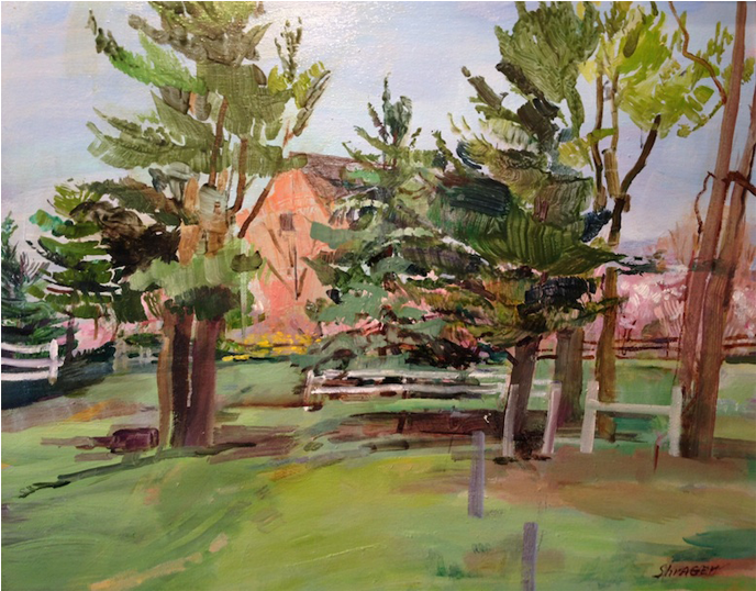 Paxton Hill Road - Painting (800x800), Png Download