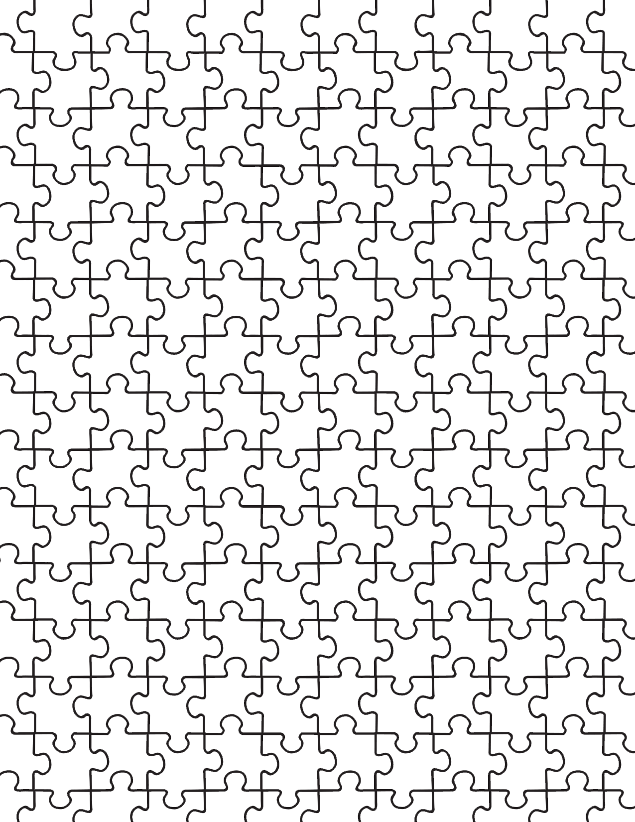 Jigsaw Puzzle Drawing At Getdrawings - Jigsaw Puzzle (1275x1650), Png Download