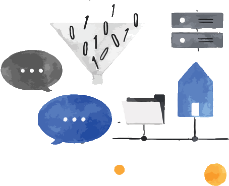 Watercolor Of Speech Bubbles And Numbers - Watercolor Painting (500x392), Png Download