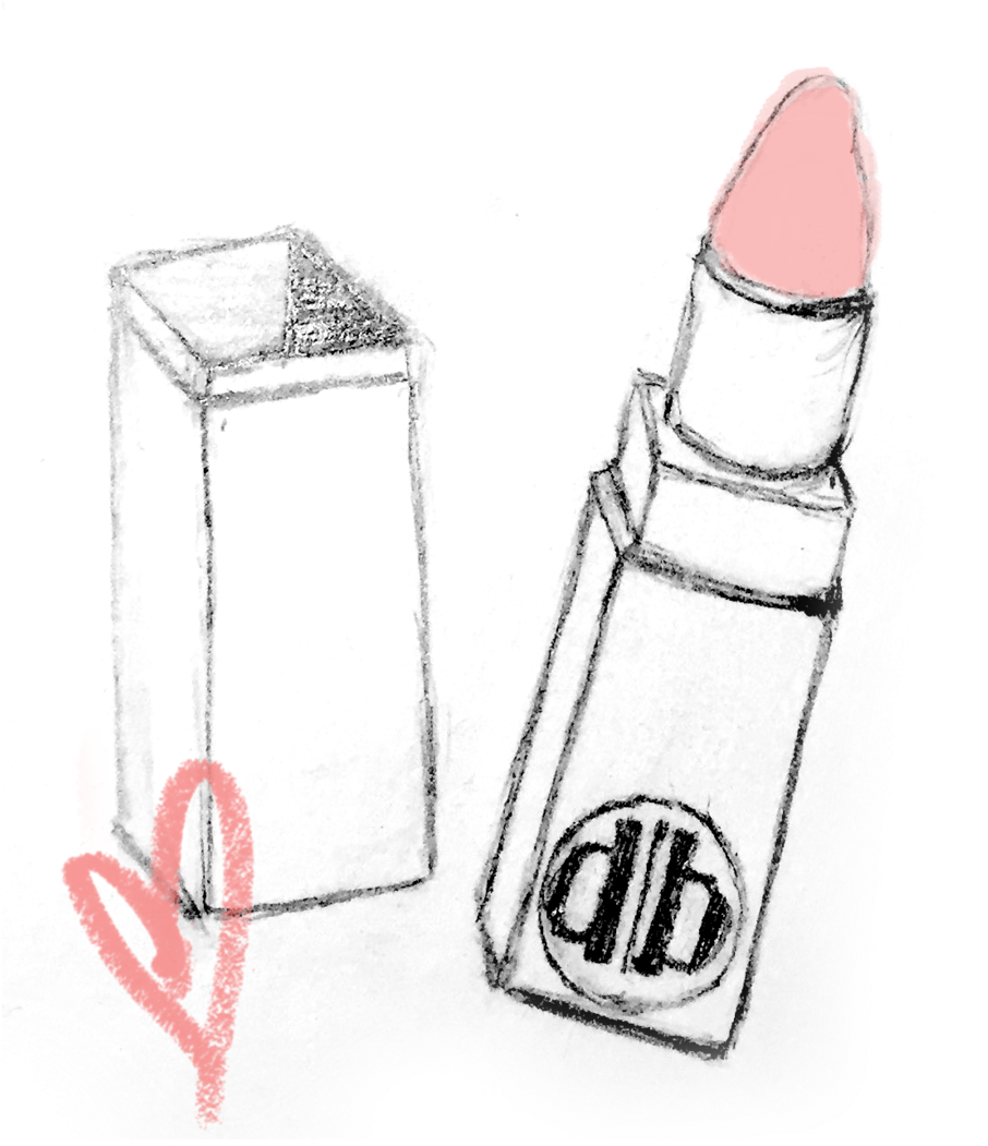 Drawing Lipstick Sketch Banner Freeuse Download - Sketch (1000x1592), Png Download