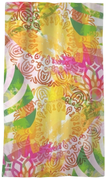 Tropical Background With Watercolor Effect - Paisley (400x400), Png Download