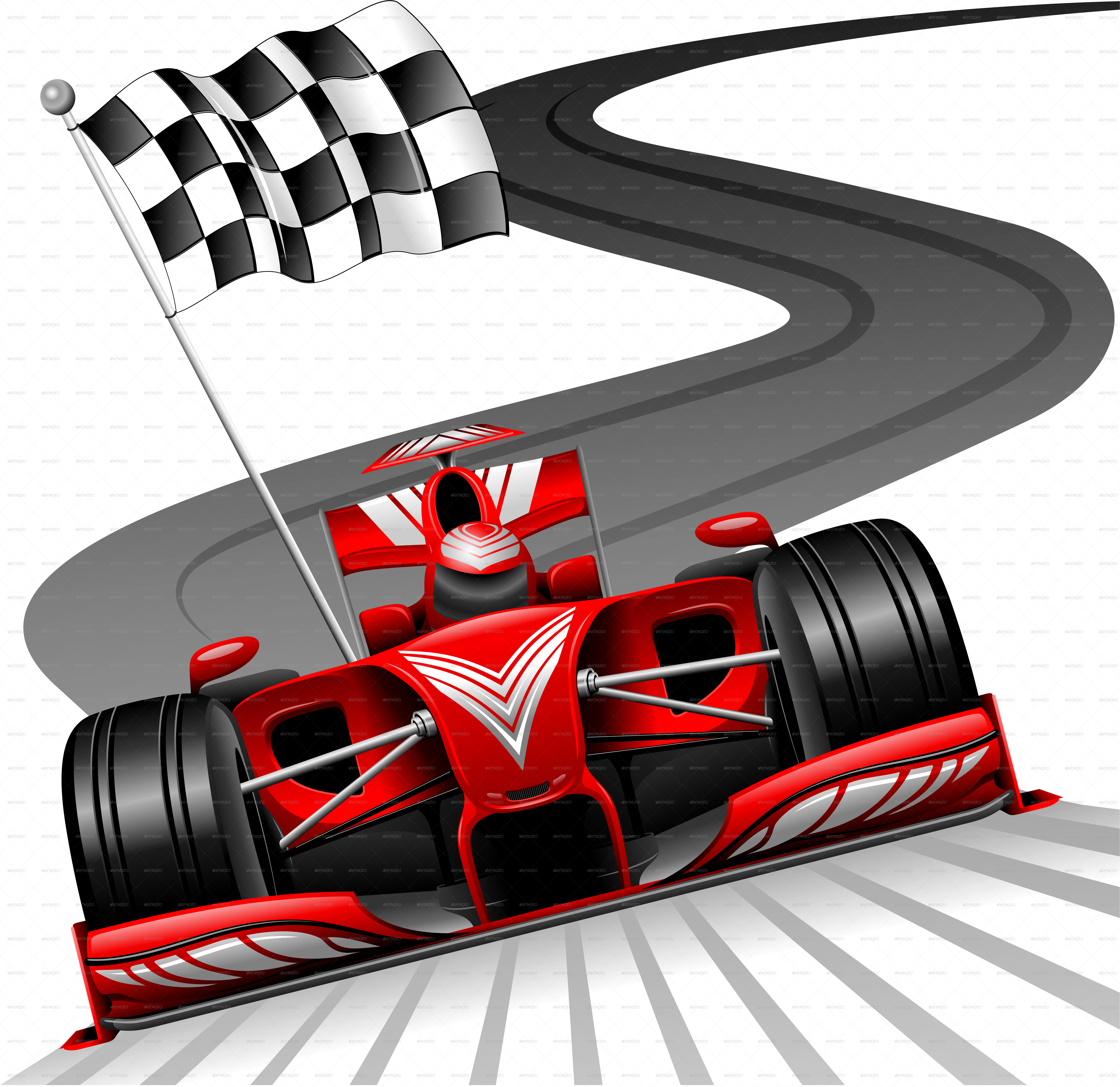 B Formula 1 Red Car On Race Track Jpg 900 C Checkered - Formula 1 Red Race Car Throw Blanket (6501x6307), Png Download