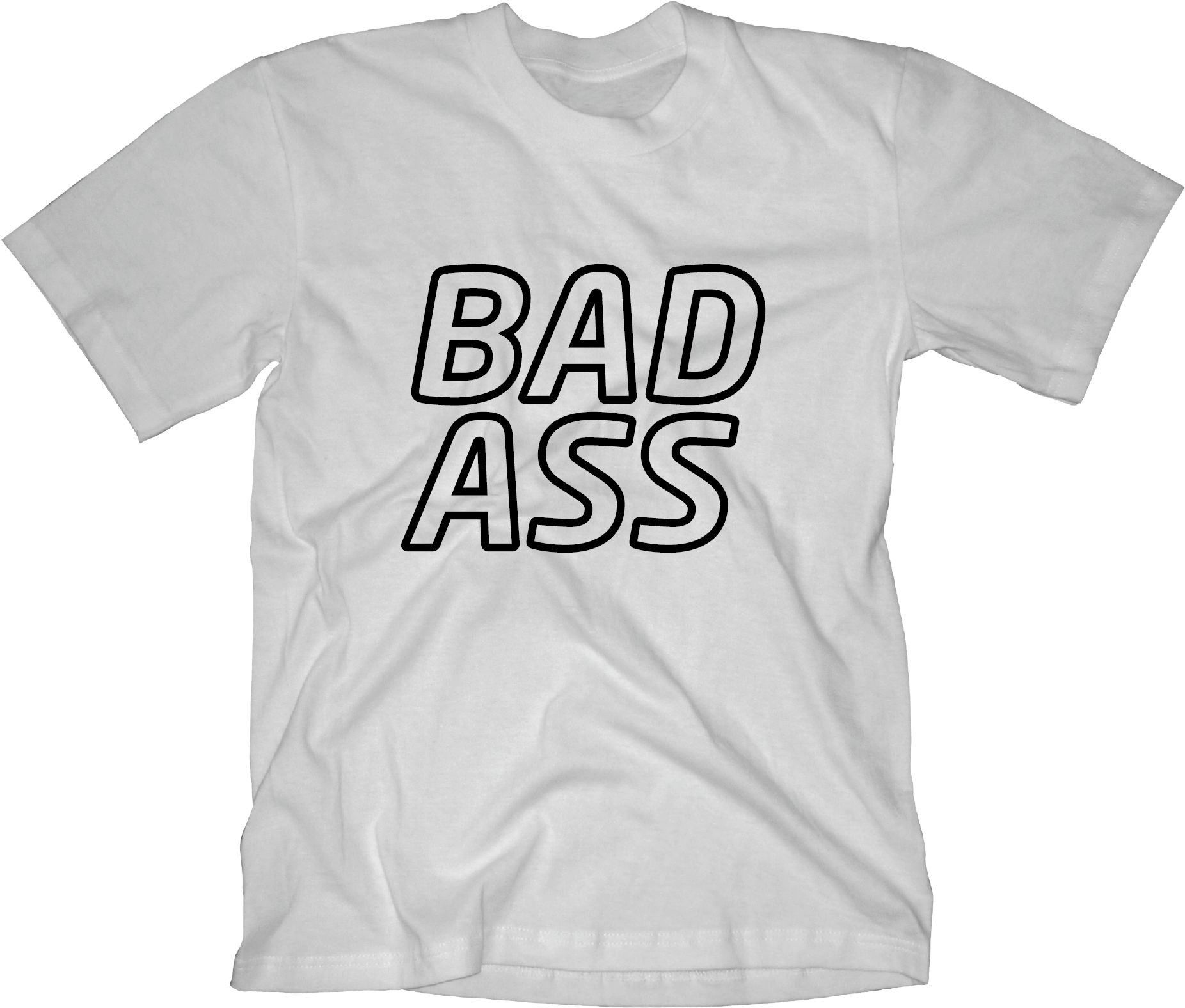 Badass White Tshirt - Shirt (1895x1697), Png Download