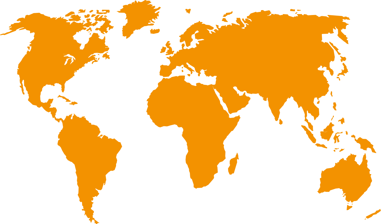 Internationally Active - World Map (1244x731), Png Download