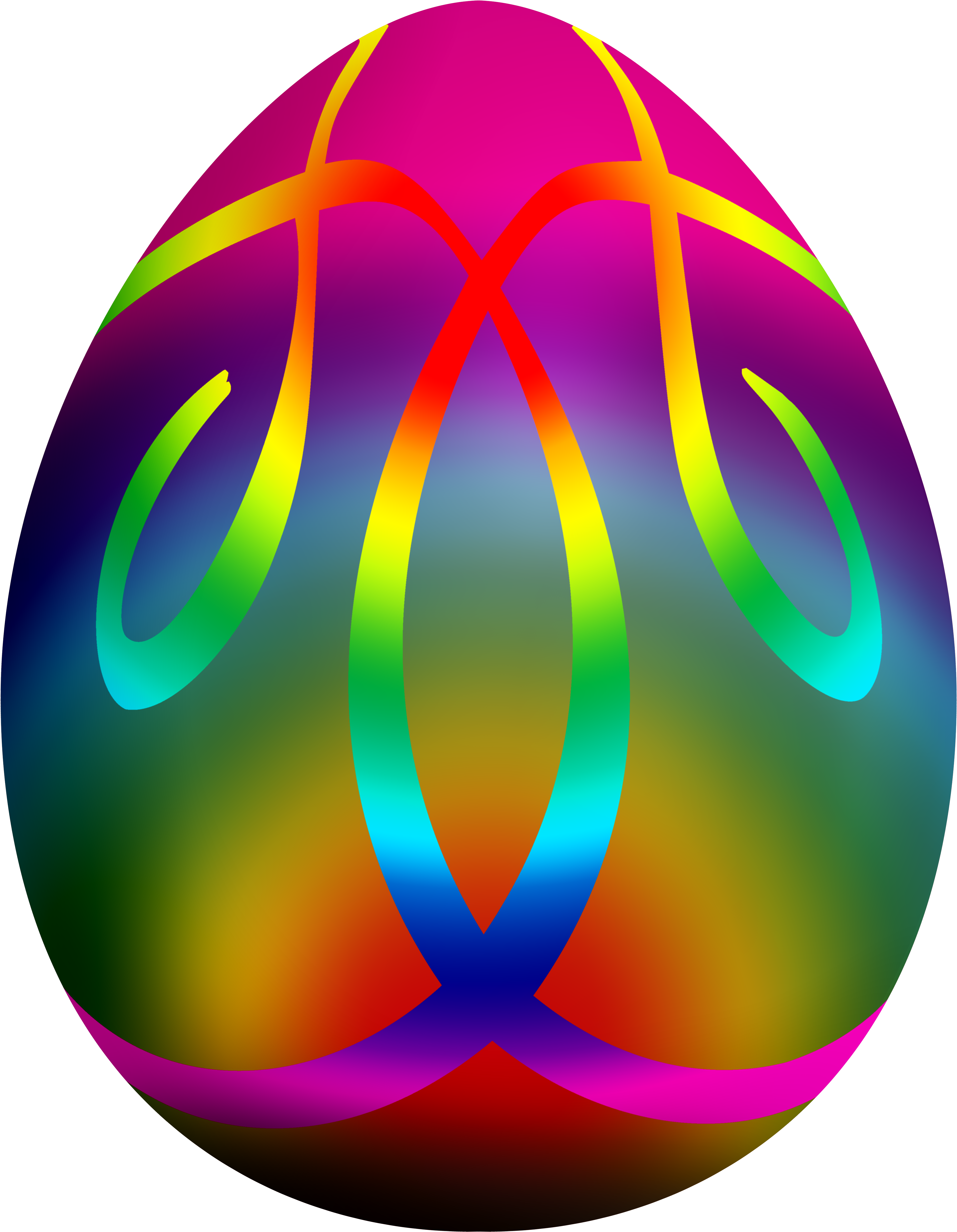 Colorful Easter Egg Png Clip Art (3879x5000), Png Download