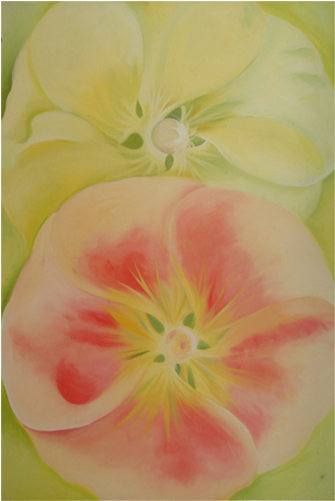 Holly Hocks Painting - Begonia (800x600), Png Download