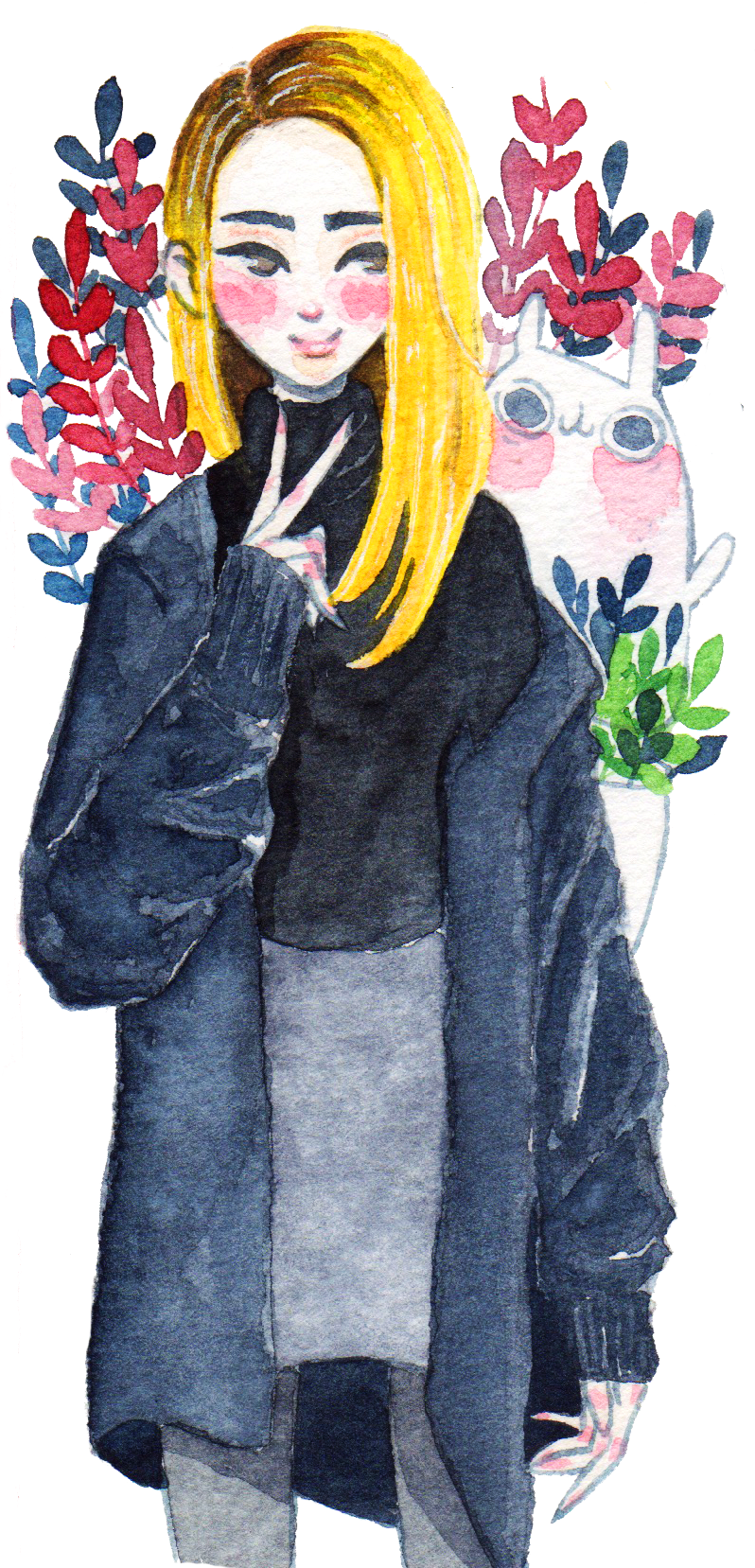 Yujia Is A Bilingual Designer Based In Campbell, California - Painting (798x1657), Png Download