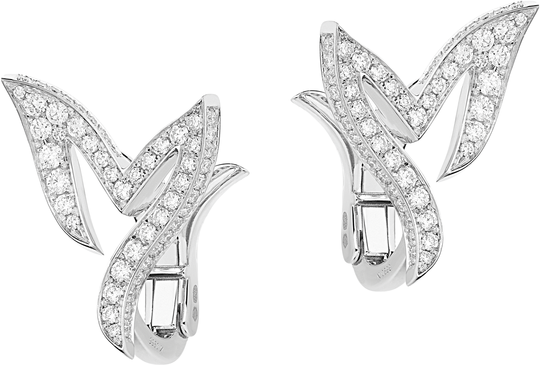 Mermaid Tail Earrings White Diamond - Golden Eagle (2500x2500), Png Download