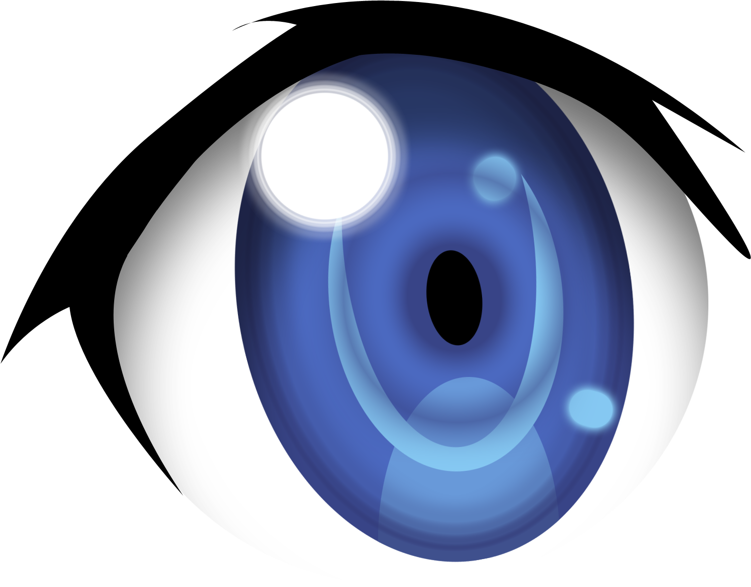 Blue Eyes Clipart Anime Eye - Blue Anime Eyes Png (2048x2048), Png Download