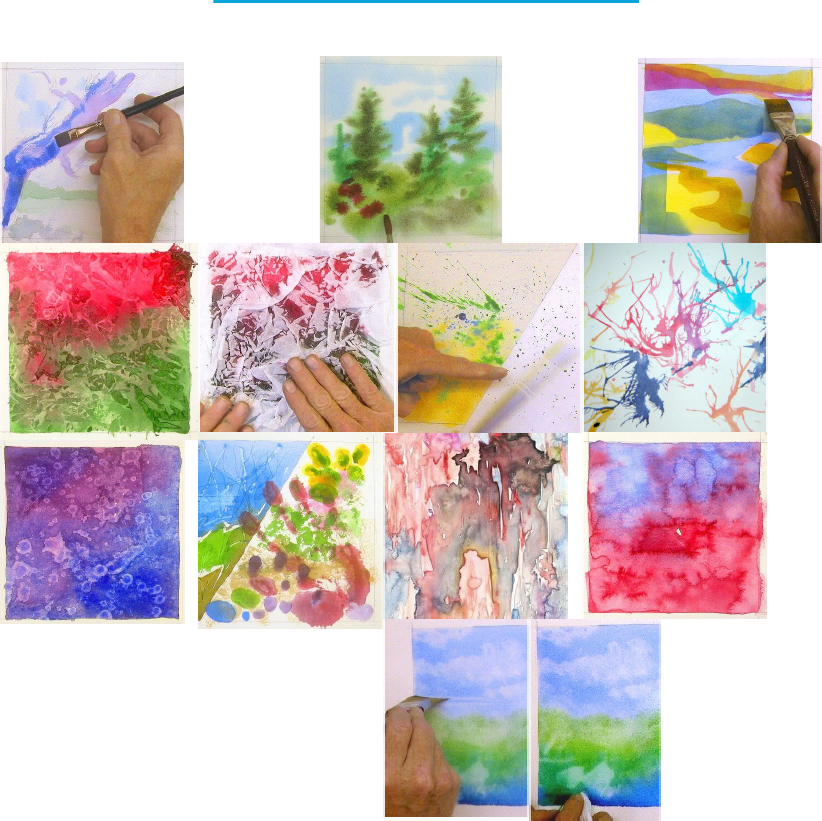 Abstract Watercolor Techniques - Watercolor Painting (822x821), Png Download
