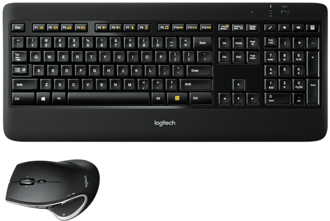 With The Illuminated Wireless Keyboard And Performance - K800 Keyboard (652x560), Png Download
