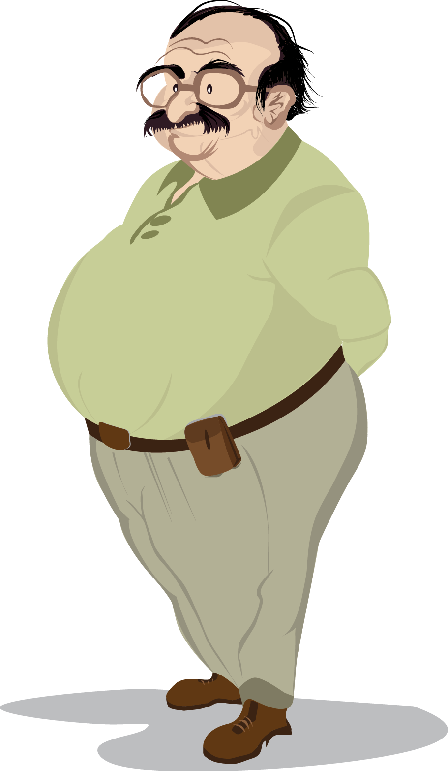 Fatman Illustration Fat Man, Digital Media, Motion - Cartoon (911x1566), Png Download