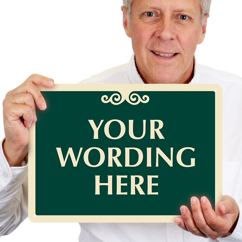 Blank Custom Decorative Sign - Smartsign By Lyle Smartsign Aluminum Sign, Legend Notice: (800x800), Png Download