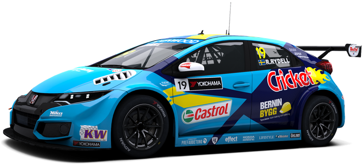 Honda Civic Wtcc - Raceroom Honda Civic Wtcc 2015 (790x395), Png Download