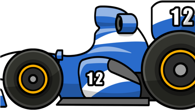 Car Race Png Free Library - Cartoon Formula One Car (640x480), Png Download