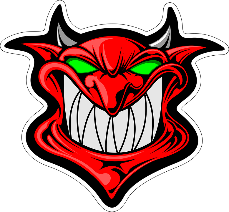 Demon Clipart Satanic - Evil Devil Cartoon Full Print! (778x720), Png Download
