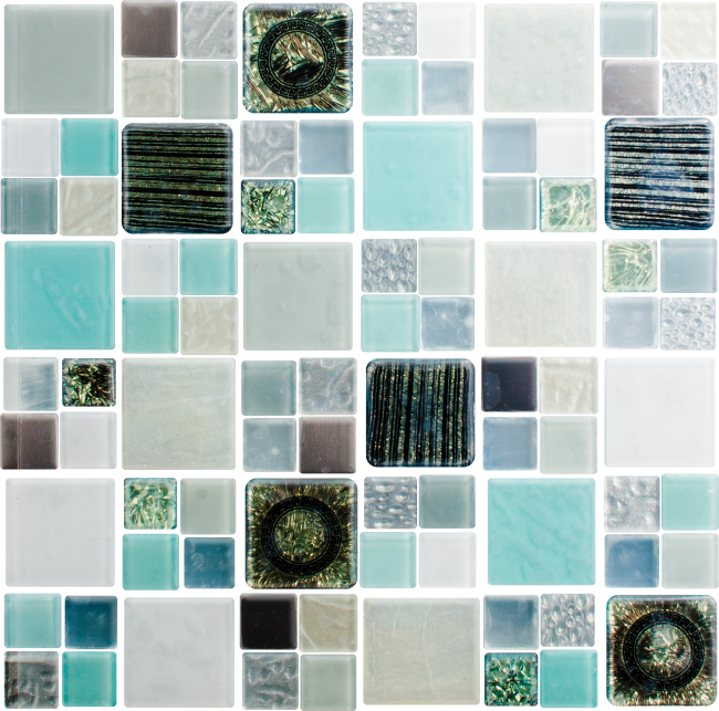 Susan Jablon Mosaics Mbs30-207a Water, Ice (650x643), Png Download