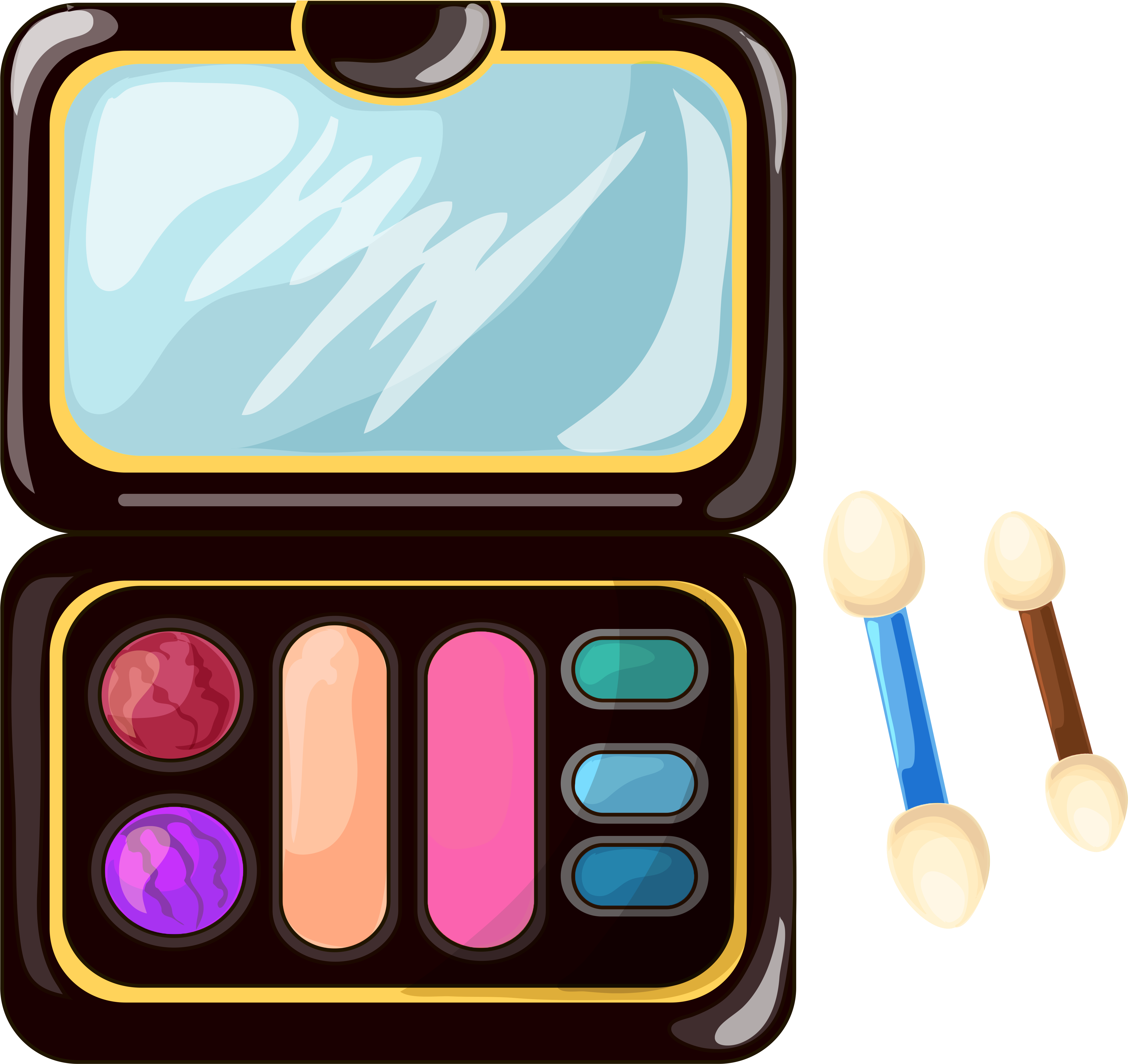 Makeup Palette Clip Art (5141x5000), Png Download