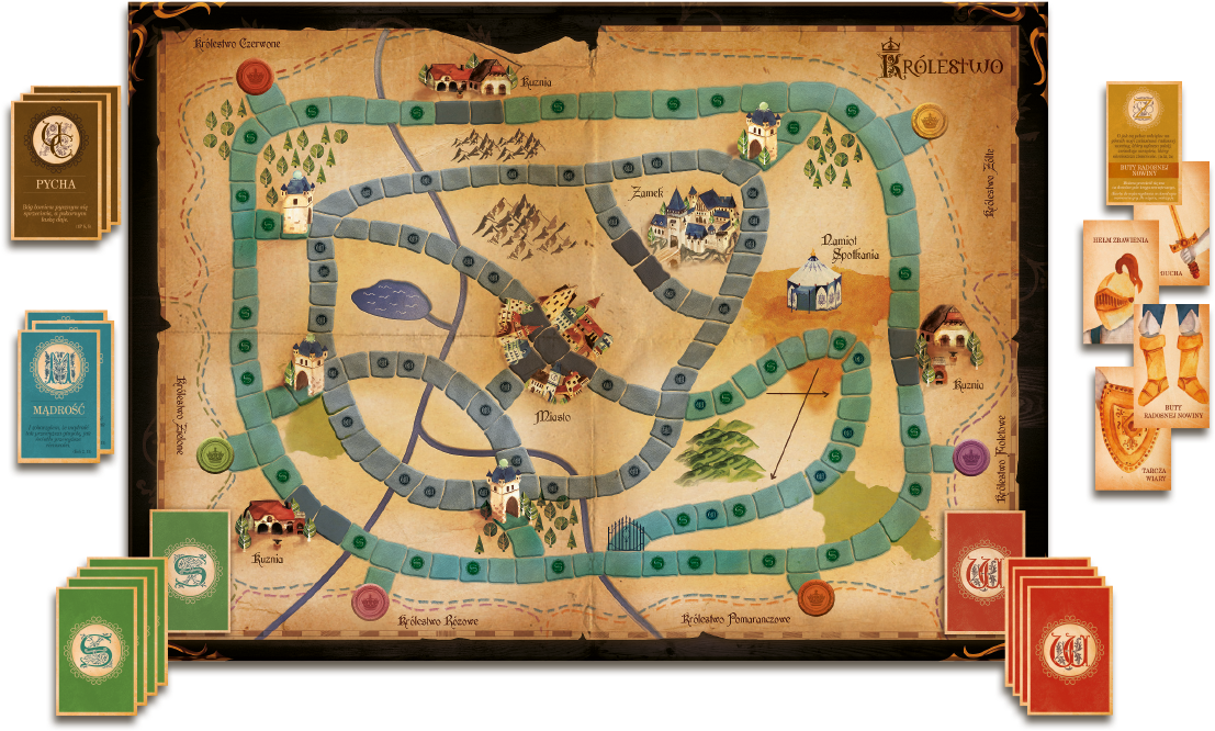 Illustrations, Box Project, Layout, Typesetting - Krolestwo Gra (1143x745), Png Download