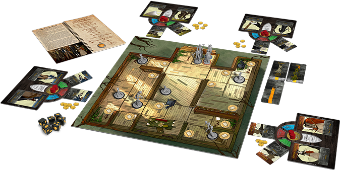 Legends Of Sleepy Hollow Is A Cooperative Campaign - Legends Of Sleepy Hollow Board Game (680x346), Png Download