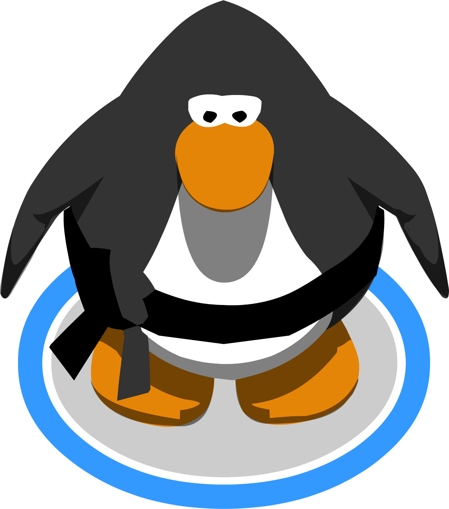 Black Belt In-game - Red Penguin Club Penguin (1482x1677), Png Download