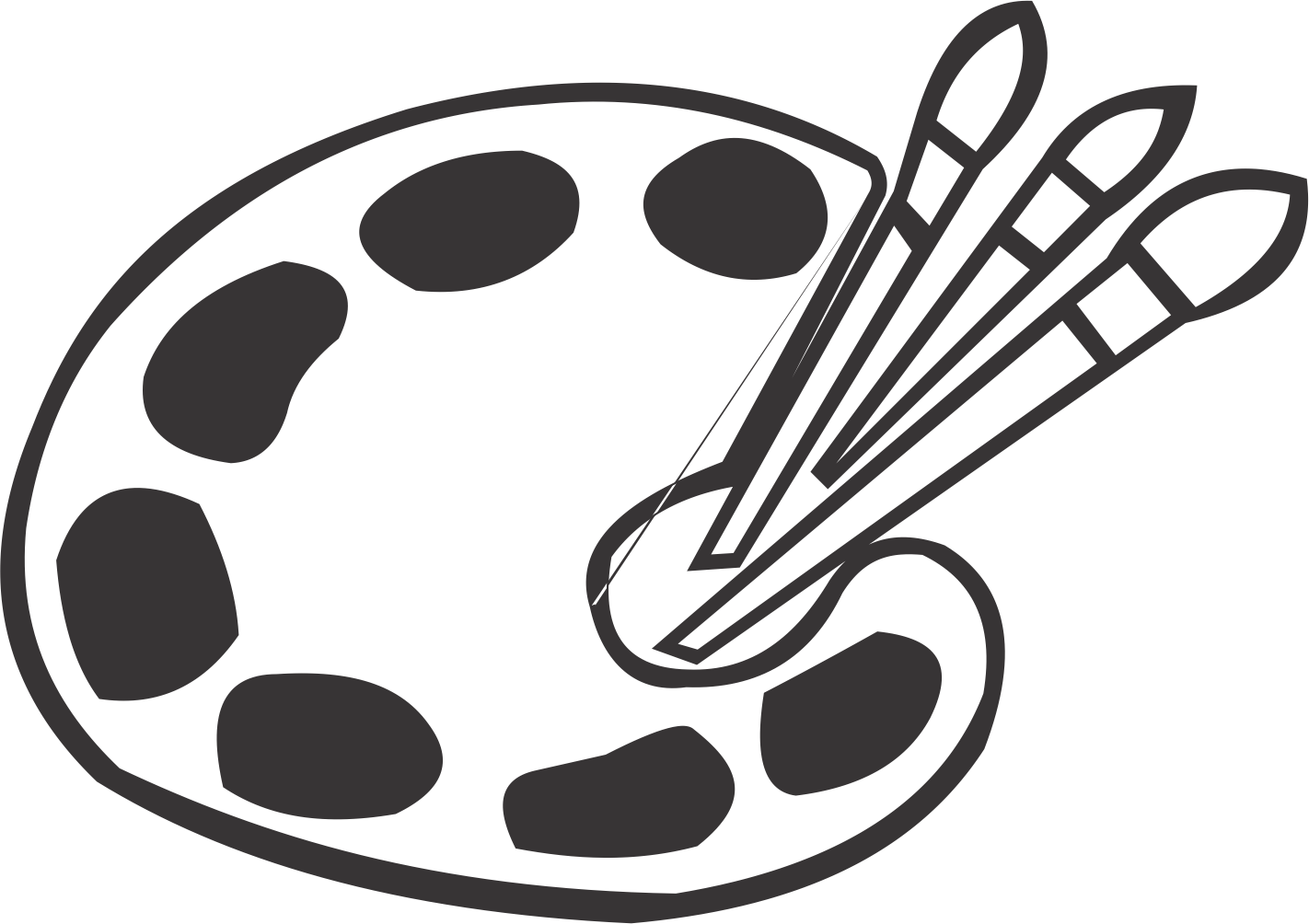 Art Palette (1422x1004), Png Download