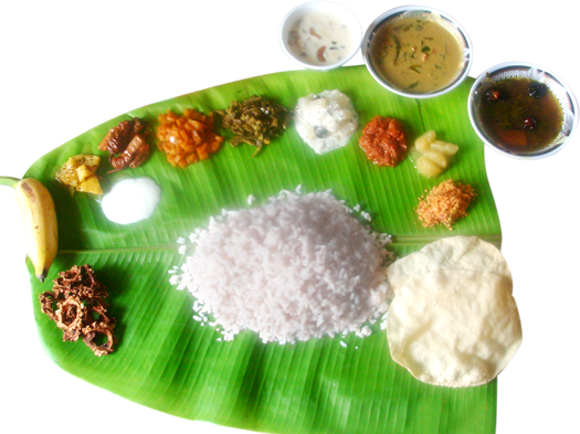 Leaf - Banana Leaf Food Png (525x393), Png Download