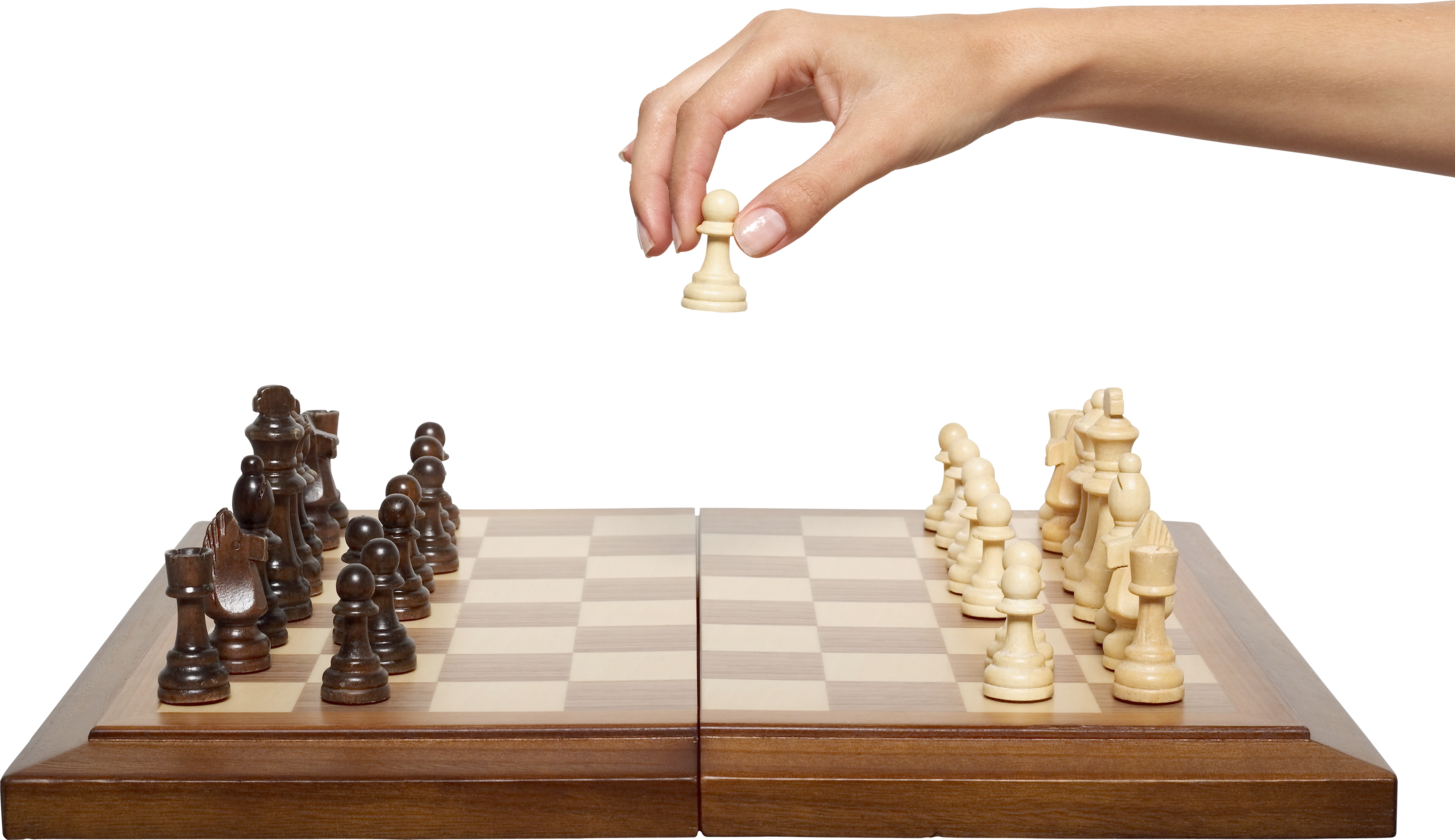 Chess In Hand Png Image - Playing Chess Transparent Background (3504x2024), Png Download