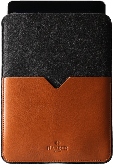 Black Edition Leather Ipad And Kindle Case Sleeve Harber - Leather (1024x1024), Png Download