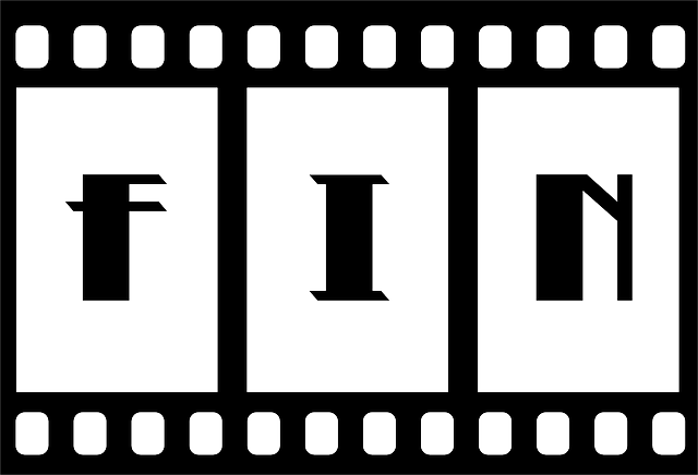 End, Film, Filmstrip, Slide, Motion Picture, Movie - Ipad Mini Case Black Fin Old Hollywood Movie Ending (640x436), Png Download