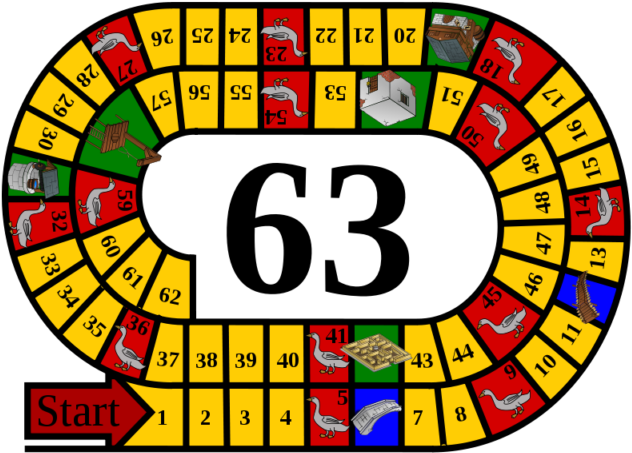 The Game Of The Goose Example - Goose Game Svg (640x458), Png Download