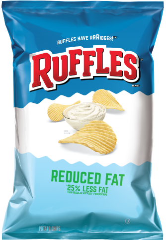 Ruffles® Reduced Fat Potato Chips - Ruffles Chips Reduced Fat (334x483), Png Download