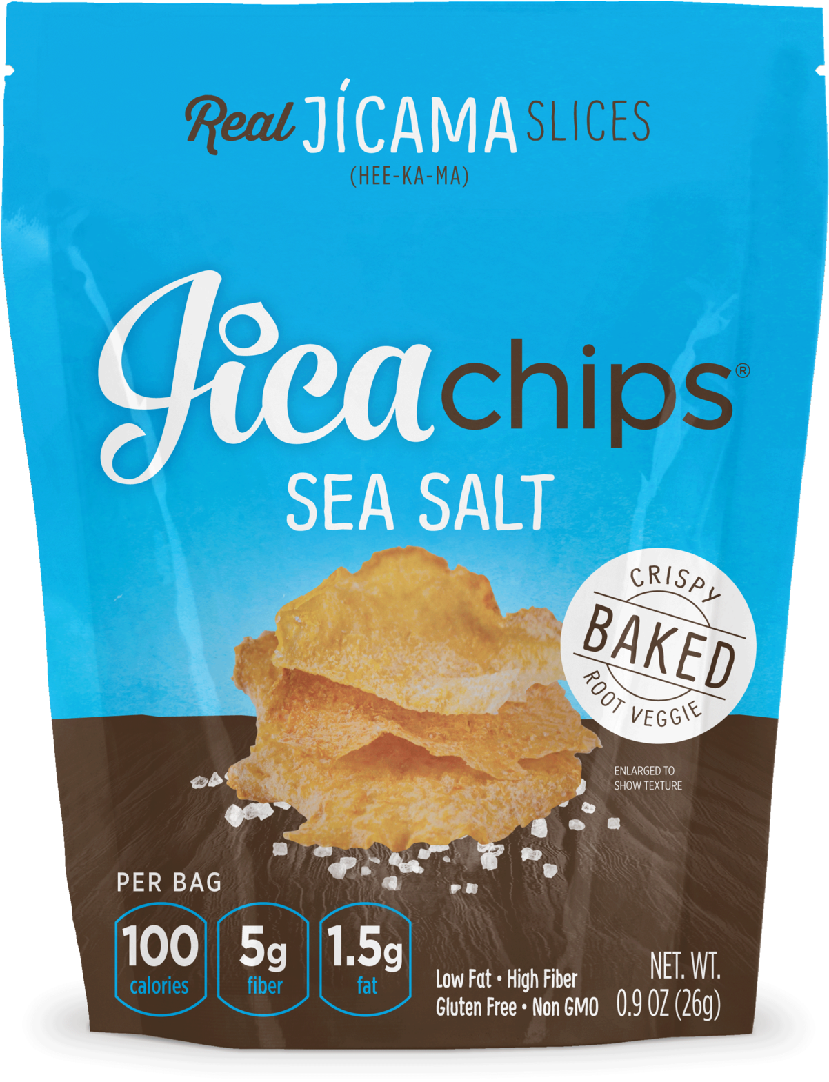 Sea Salt- 8 Pack - Jica Chips - Crispy Jicama Chips Sea Salt - 0.9 Oz. (1559x2048), Png Download