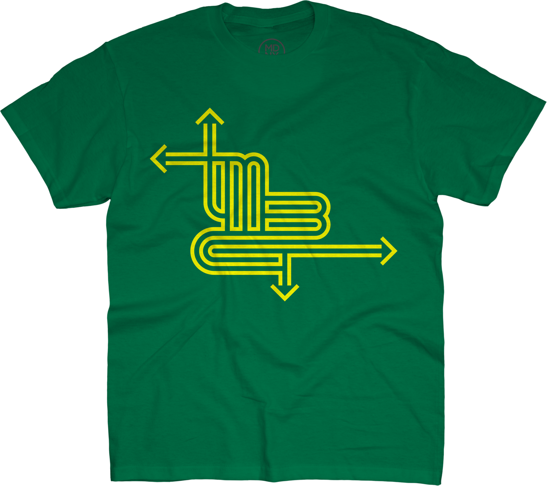 Arrow Logo On Kelly Green T-shirt - Active Shirt (2316x2059), Png Download