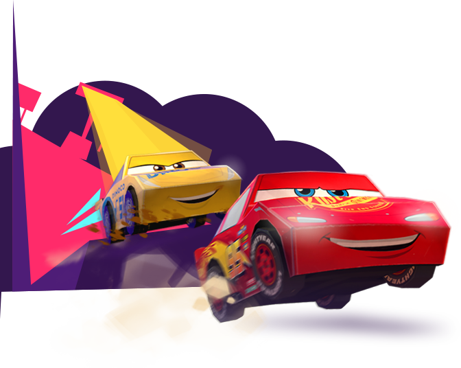 Disney Cubes Play - Sports Car (672x536), Png Download