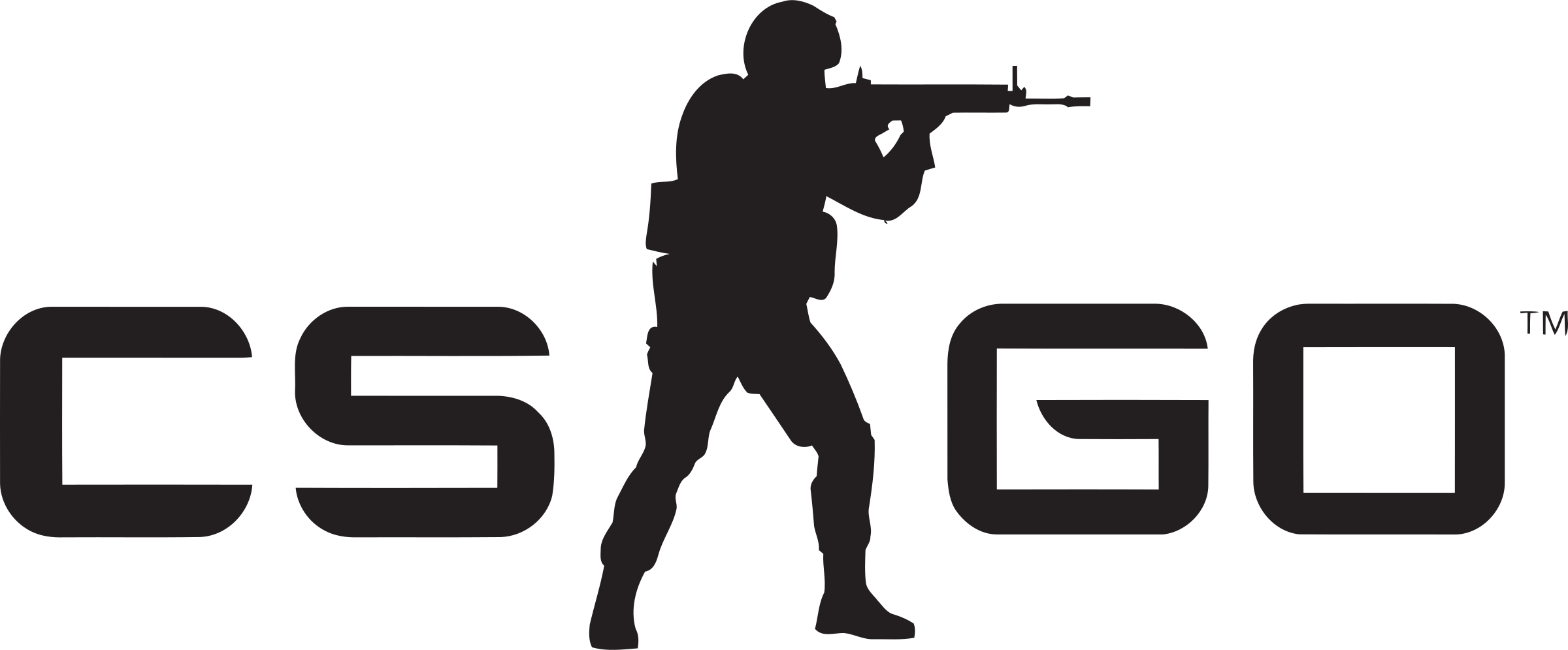 Counter Strike Global Offensive 2 Logo Png Transparent - Counter Strike Global Offensive Logo Png (2400x996), Png Download