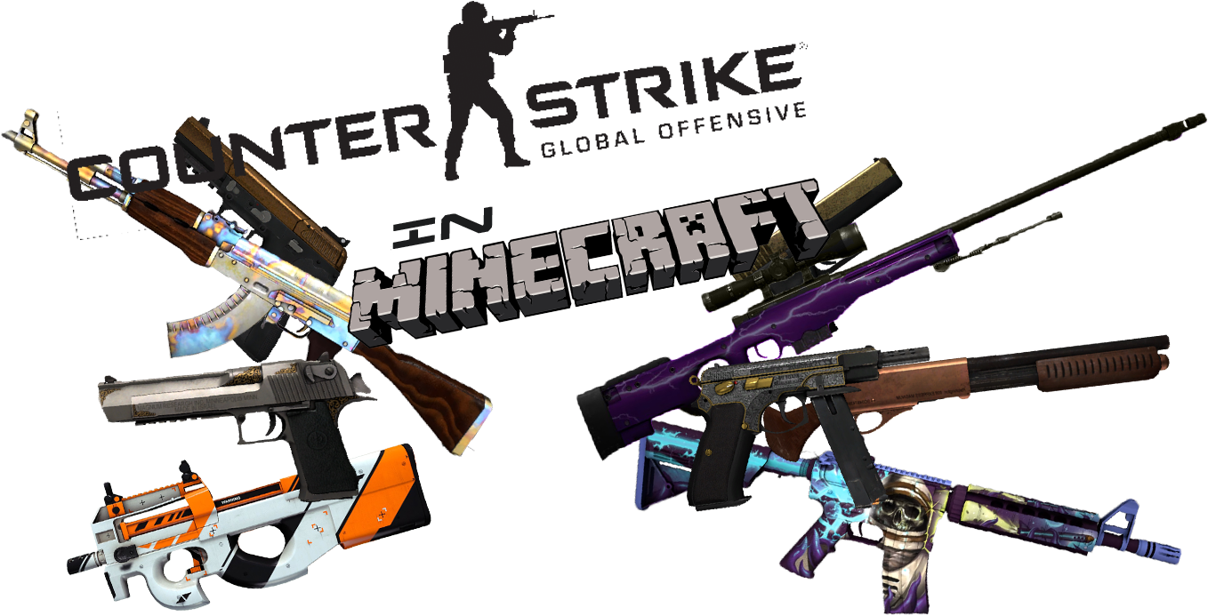Global Offensive Mod - Minecraft Csgo Mod (1366x768), Png Download